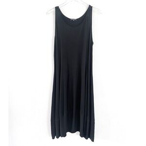 Eileen Fisher | Black Knit Sleeveless Midi Dress
